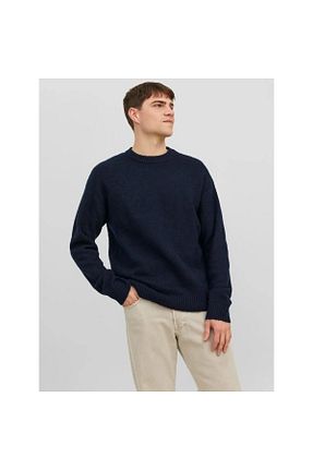 پلیور سرمه ای مردانه ساده Jack & Jones - کد 755356117