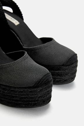 صندل مشکی زنانه پاشنه پلتفرم Pull & Bear - کد 923135838