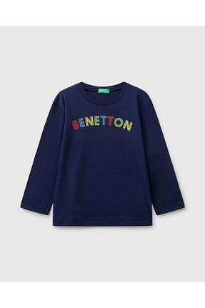 تیشرت سرمه ای بچه گانه رگولار United Colors of Benetton - کد 902470125