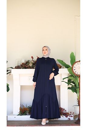 کلاه و ابایا سرمه ای زنانه پنبه پلی استر Moda İncir - کد 904996273