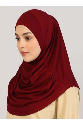 کلاه شنای حجاب زرشکی زنانه Ecardin - کد 75192673