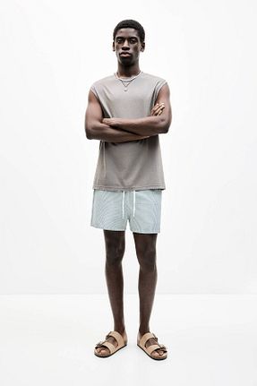 شلوارک ساحلی سبز مردانه پلی استر Pull & Bear - کد 922474112