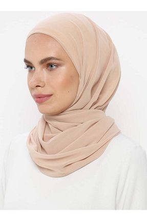 شال بژ زنانه شیفون Ecardin - کد 72265228