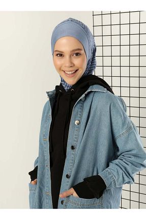 کلاه شنای حجاب آبی زنانه Ecardin - کد 75192624