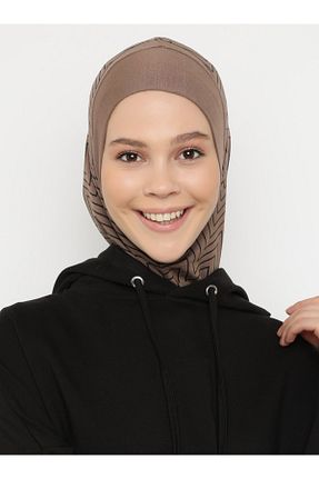 کلاه شنای حجاب قهوه ای زنانه Ecardin - کد 85500243