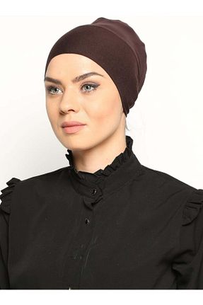 کلاه شنای حجاب قهوه ای زنانه Ecardin - کد 72263273