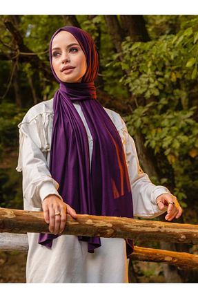 شال بنفش زنانه ویسکون Tuva Şal - کد 169887905
