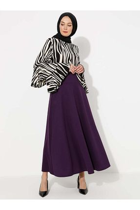 دامن حجاب بنفش زنانه رگولار Miss Cazibe - کد 84039368