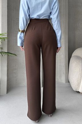 شلوار پارچه ای قهوه ای زنانه بلند PALAZZO - کد 288574752
