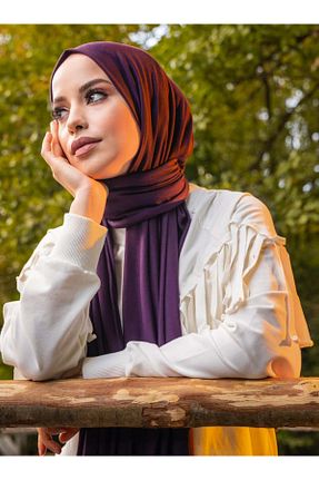 شال بنفش زنانه ویسکون Tuva Şal - کد 169887905