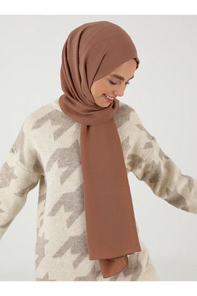 شال قهوه ای زنانه پلی استر Tuva Şal - کد 84083741