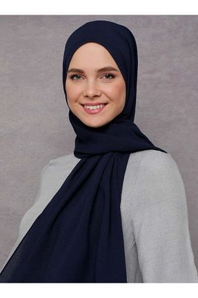 شال سرمه ای زنانه پلی استر Tuva Şal - کد 83963625