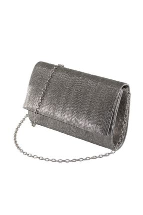 کیف پورتفوی و کلاچ طوسی زنانه پارچه ای HFKY - کد 922485114