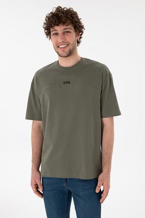 تیشرت خاکی مردانه یقه دوچرخه U.S. Polo Assn. - کد 922480810