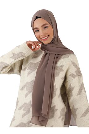 شال قهوه ای زنانه پلی استر Tuva Şal - کد 215116434