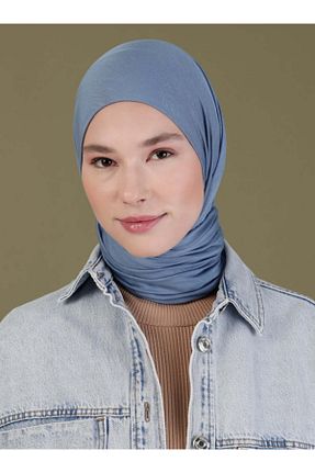 روسری آبی 90 x 90 Ecardin - کد 354764139