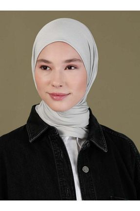 روسری طوسی 90 x 90 Ecardin - کد 354764381