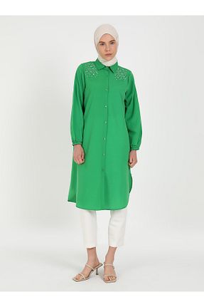 تونیک حجاب سبز زنانه ویسکون Por La Cara - کد 839639736