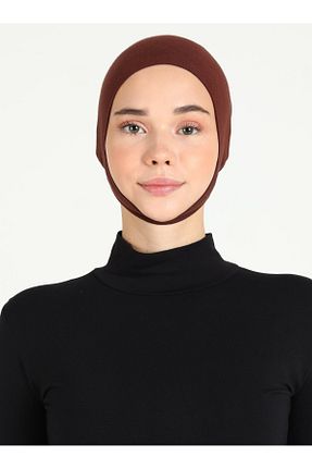 کلاه شنای حجاب قهوه ای زنانه Ecardin - کد 857360749