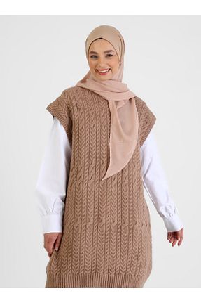 شال بژ زنانه پلی استر Tuva - کد 450358316