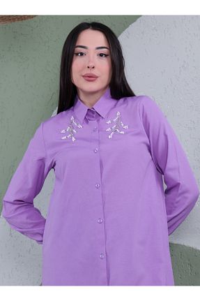 تونیک حجاب بنفش زنانه بافتنی Por La Cara - کد 839639345