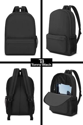 کیف مدرسه مشکی زنانه پارچه ای Tonny Black - کد 853200345