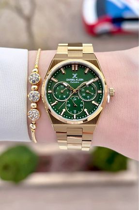 ساعت مچی طلائی زنانه 31-34 میلی متر Daniel Klein - کد 924751780
