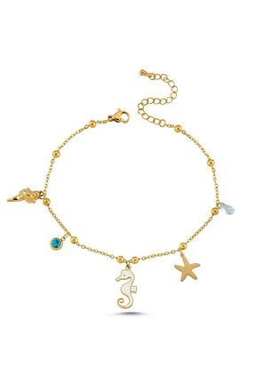 خلخال جواهر طلائی زنانه استیل (فولاد) CHARMLUCKY - کد 922591374