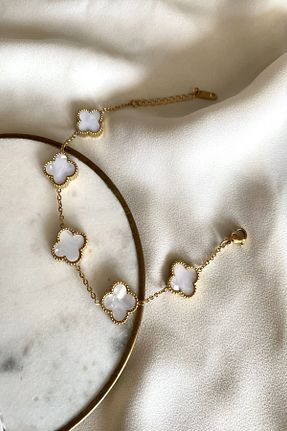 دستبند استیل (فولاد) طلائی زنانه استیل (فولاد) gaila design - کد 763101455