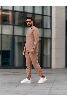 ست بالاتنه و پائین تنه قهوه ای مردانه بافتنی Man Forces Wear - کد 922589047