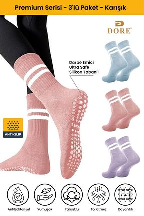 جوراب یوگا آبی DORE - کد 922170149