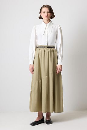 دامن حجاب سبز زنانه نیمه فیت Touche Prive - کد 922653408