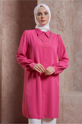 تونیک حجاب صورتی زنانه پلی استر Alvina - کد 822254529