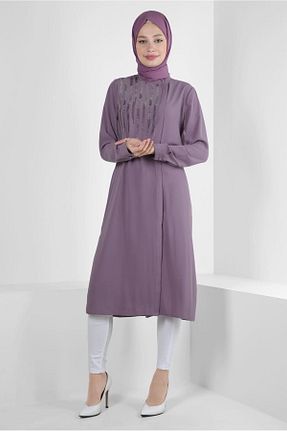 تونیک حجاب بنفش زنانه پلی استر Alvina - کد 805631006
