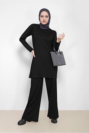 ست بالاتنه و پائین تنه حجاب مشکی زنانه رگولار Alvina - کد 804554878