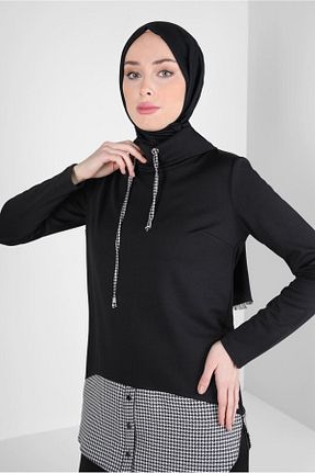 ست بالاتنه و پائین تنه حجاب مشکی زنانه رگولار Alvina - کد 794077314