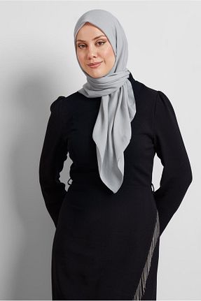 روسری طوسی پلی استر Alvina - کد 922659431