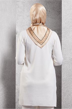 روسری طلائی پلی استر Alvina - کد 887652271