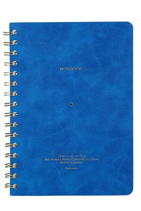 دفتر آبی چرم وگان Victoria
