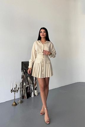 لباس بژ زنانه بافتنی Genel Markalar - کد 927394836