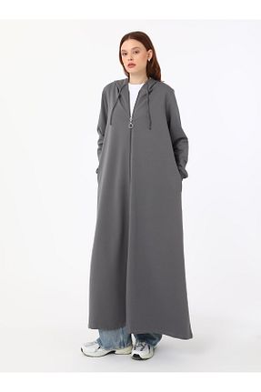 مانتو بلند حجاب طوسی زنانه Benin - کد 922680118