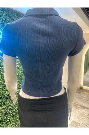 پیراهن سرمه ای زنانه کراپ mor butik - کد 922677318