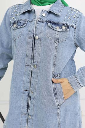 کلاه و ابایا آبی زنانه جین giyze - کد 926024100