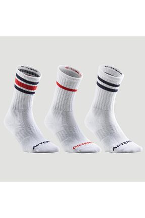 جوراب اسپرت سفید زنانه پنبه ای Decathlon - کد 455809106