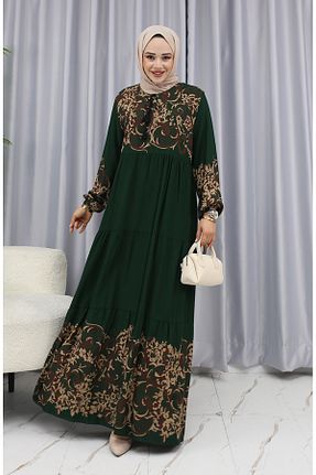 لباس حجاب سبز زنانه Relaxed sefamerve - کد 922685388