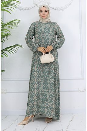 لباس حجاب سبز Relaxed sefamerve - کد 922685071