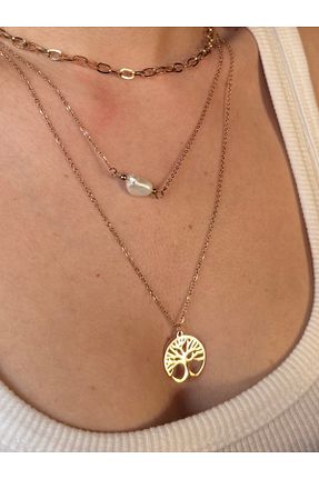 گردنبند جواهر طلائی زنانه Melinora - کد 922690219