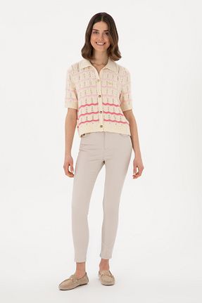 شلوار بژ زنانه بافتنی U.S. Polo Assn. - کد 922693642