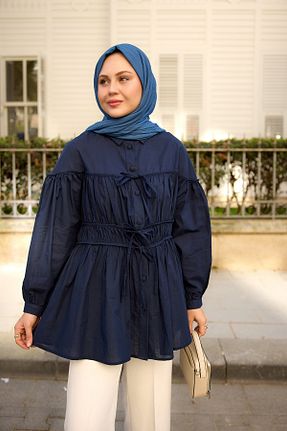 پیراهن حجاب سرمه ای زنانه رگولار LOCCO - کد 922695833