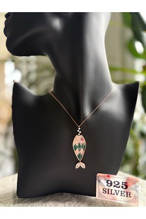 گردنبند نقره صورتی زنانه 925 عیار Florister Silver - کد 922709756